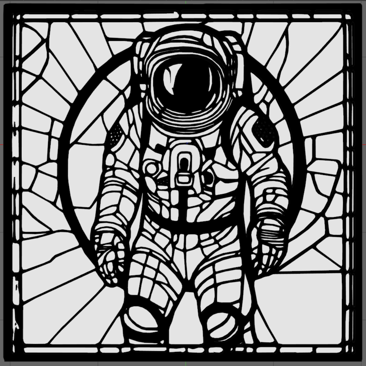 Astronaut (Stained Glass) Wall Art