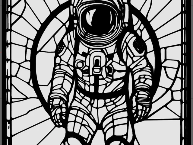 Astronaut (Stained Glass) Wall Art