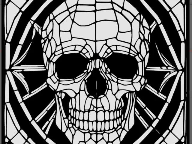 Skull (Stained Glass) Wall Art