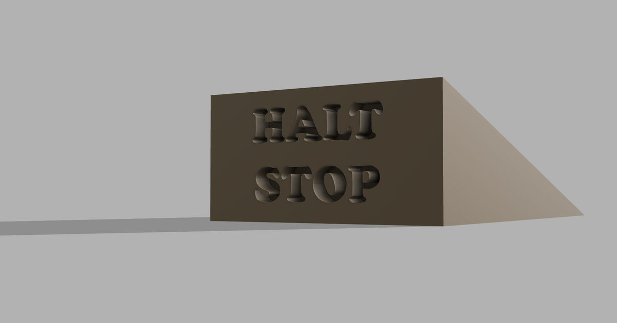 Halt Stop Door stopper by Lion, Download free STL model