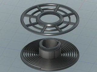 110/16mm Film Development Reel - v1 (Nikor/Stainless-fit) by thinbegin, Download free STL model