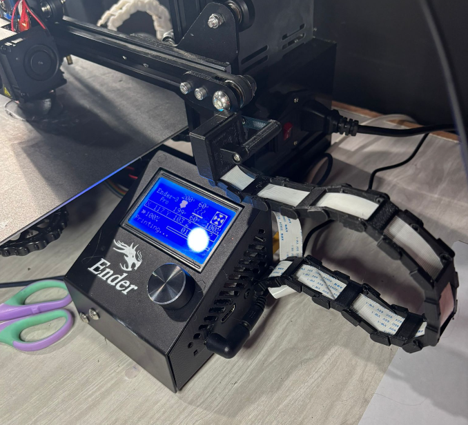 ender 3 X-Axis PI cam mount with cable chain