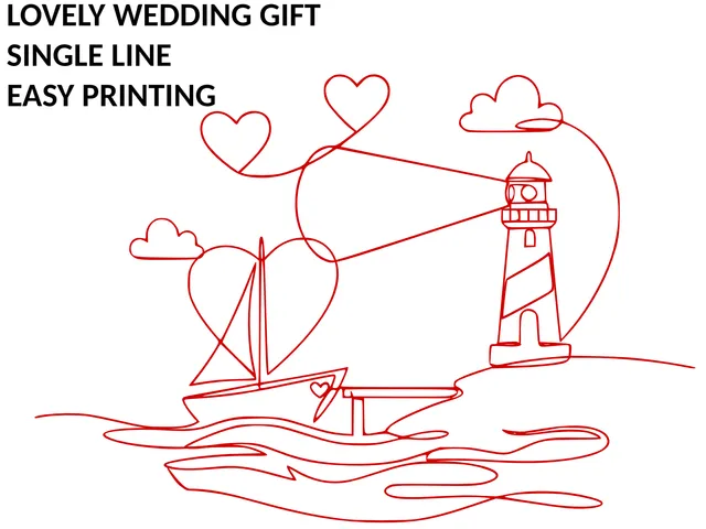 Harbor of Love Wedding Gift Line Art
