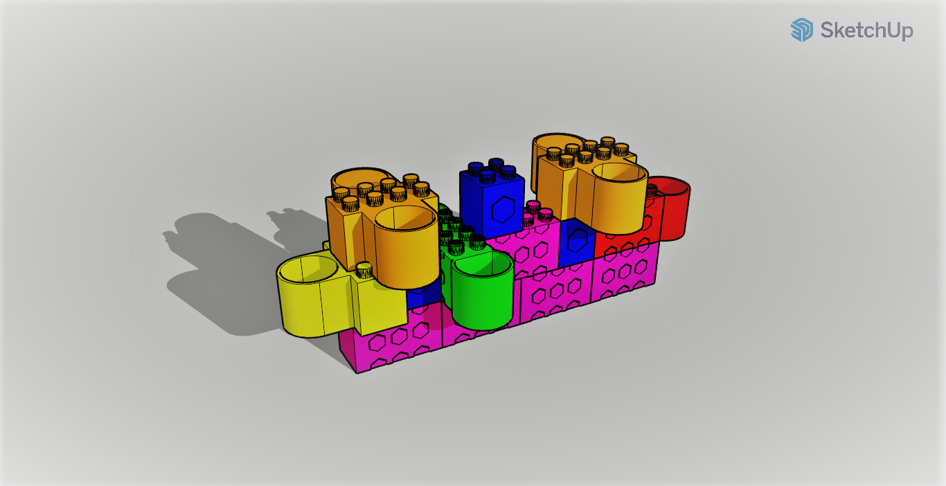 Lego & Modular flowers pot