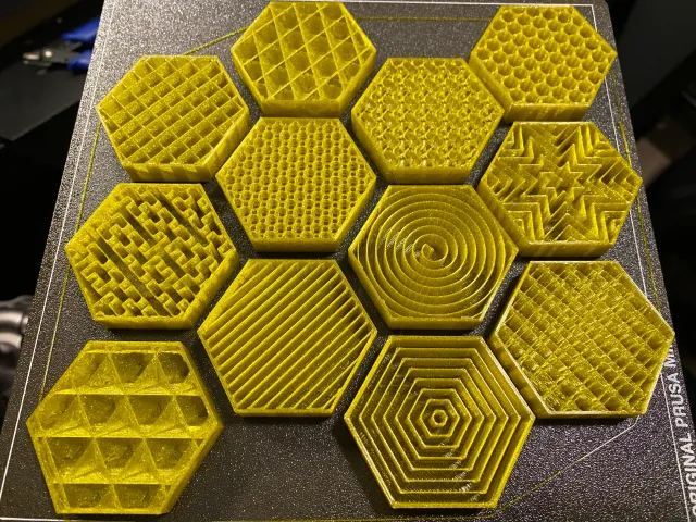 Infill pattern sample hexagon collection