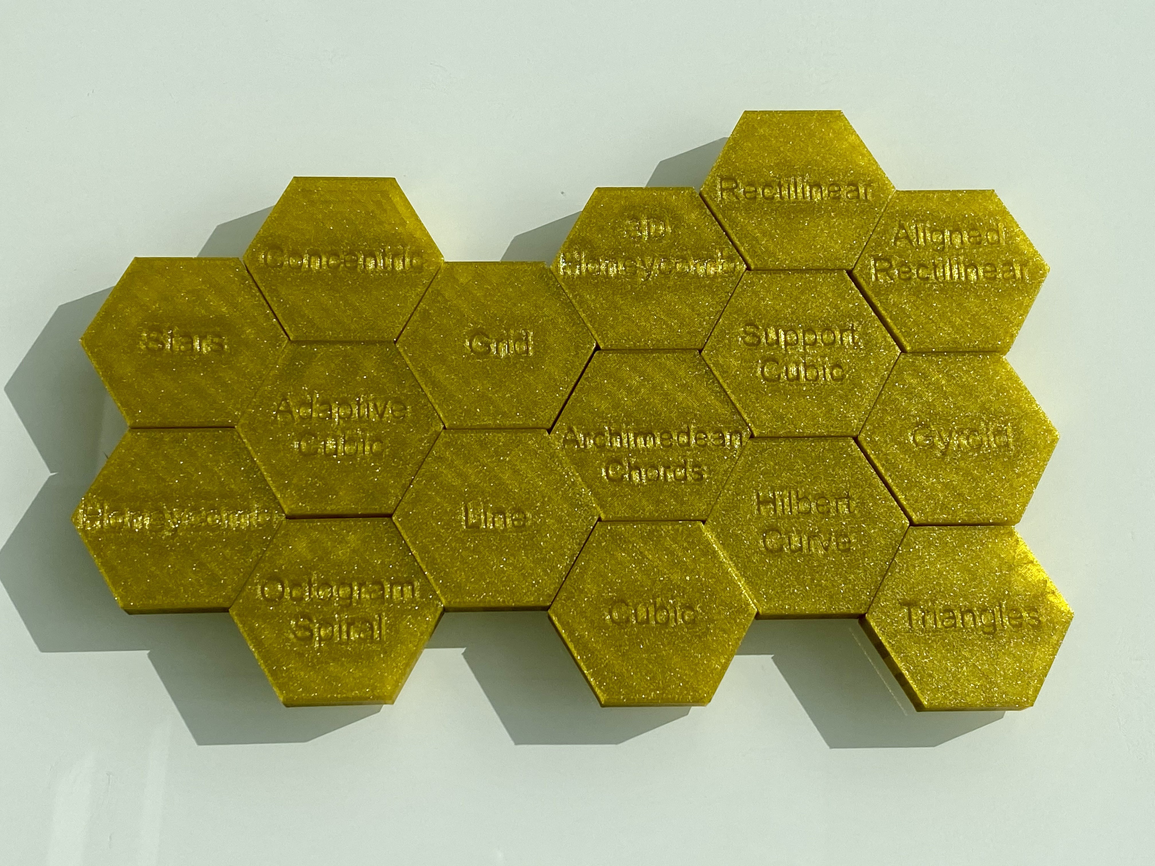 Miniatura 4 do modelo 3D Infill pattern sample hexagon collection