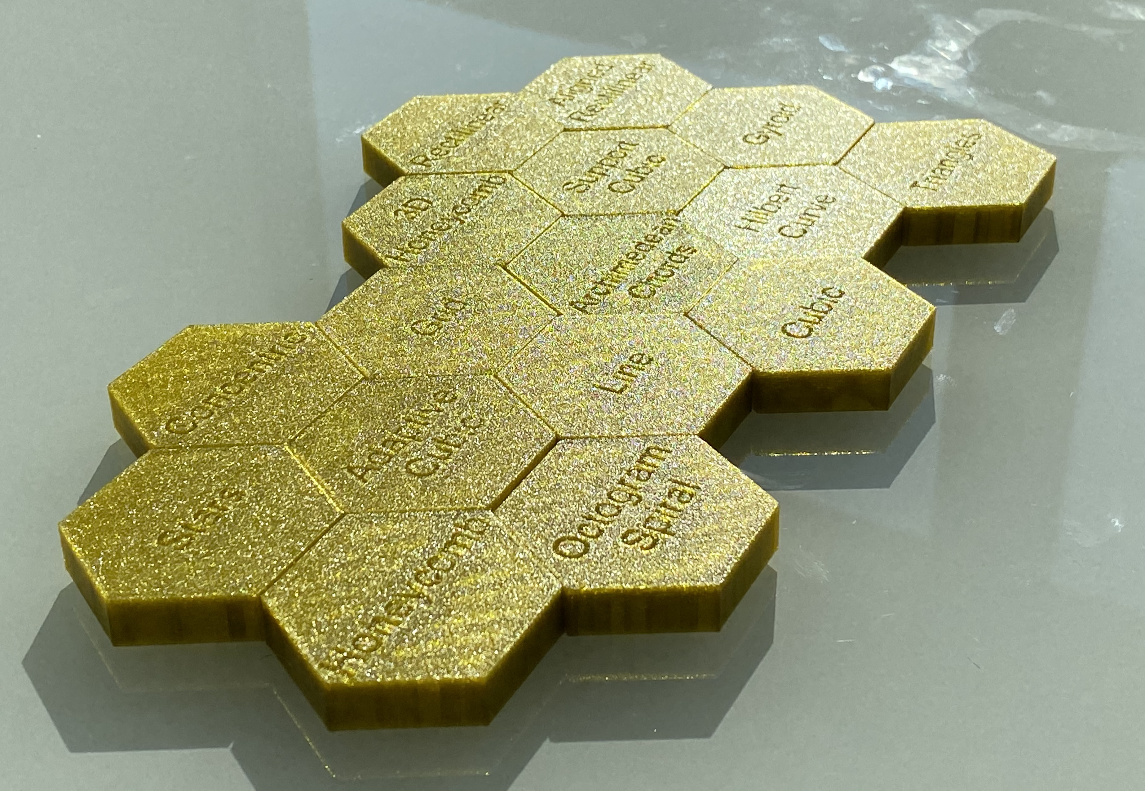 Miniatura 6 do modelo 3D Infill pattern sample hexagon collection