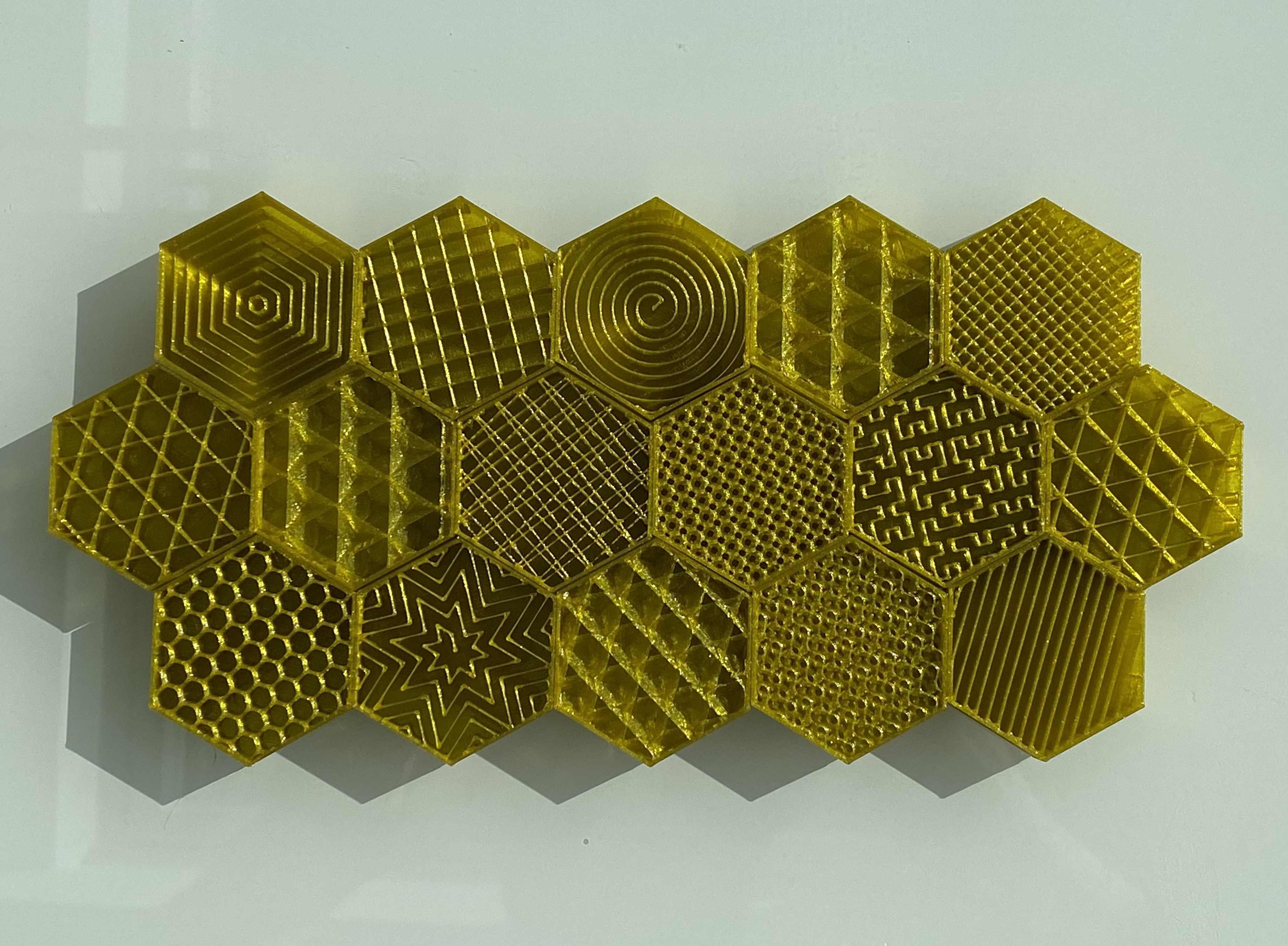 Miniatura 3 do modelo 3D Infill pattern sample hexagon collection