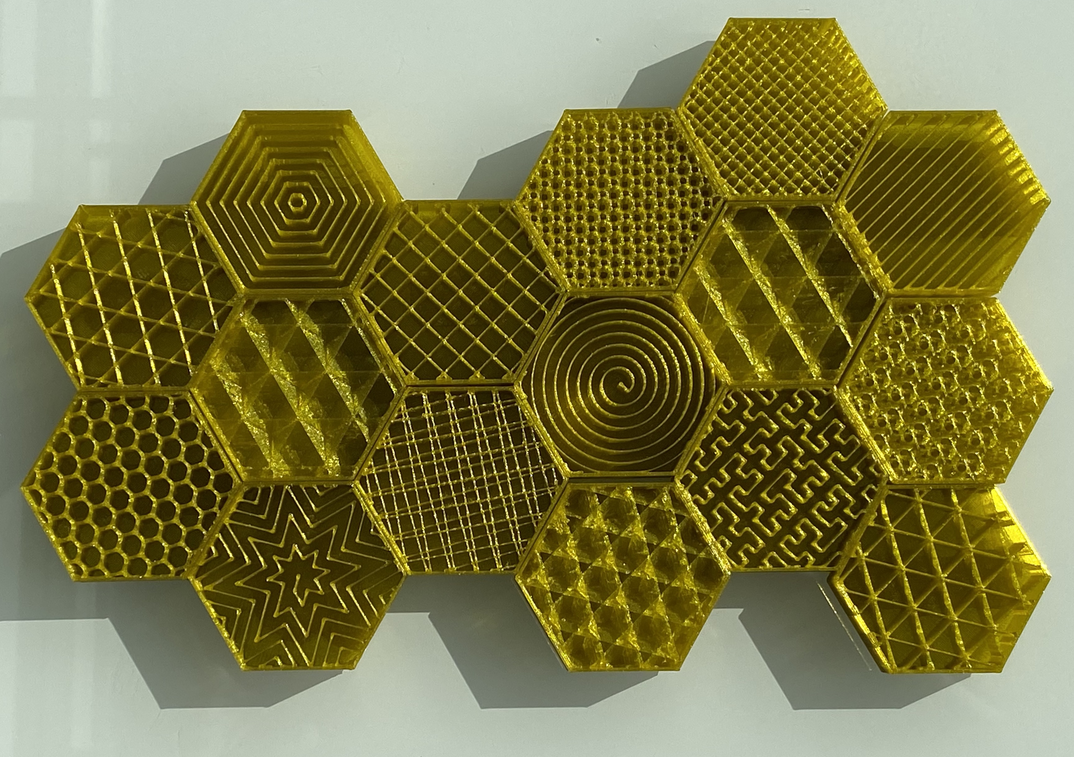 Miniatura 5 do modelo 3D Infill pattern sample hexagon collection