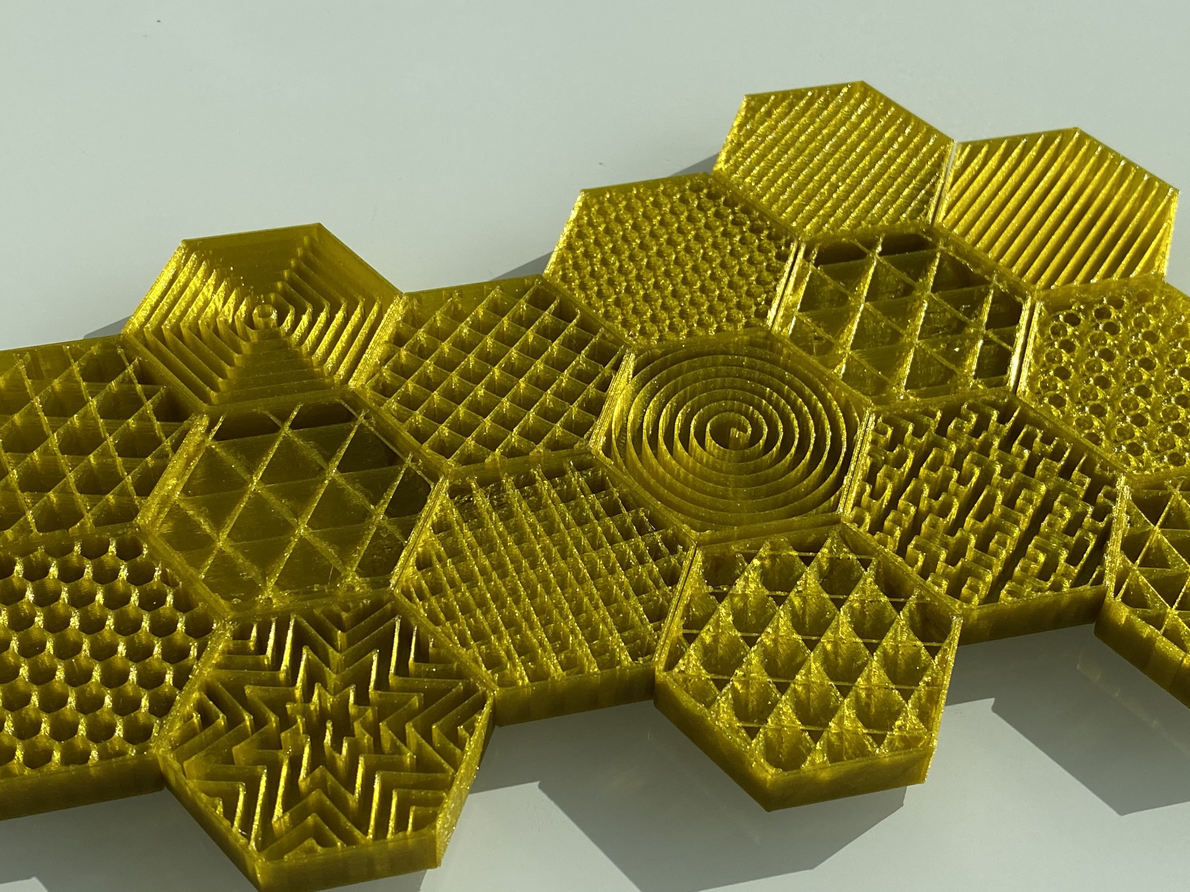 Miniatura 7 do modelo 3D Infill pattern sample hexagon collection