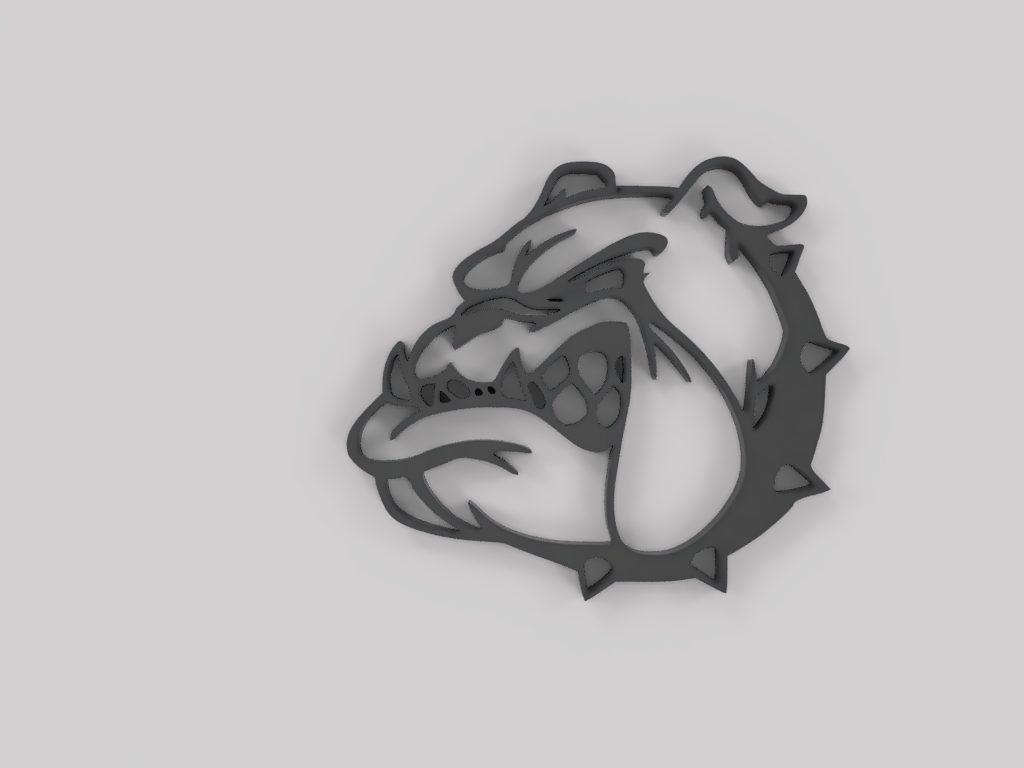 Angry bulldog wall decoration