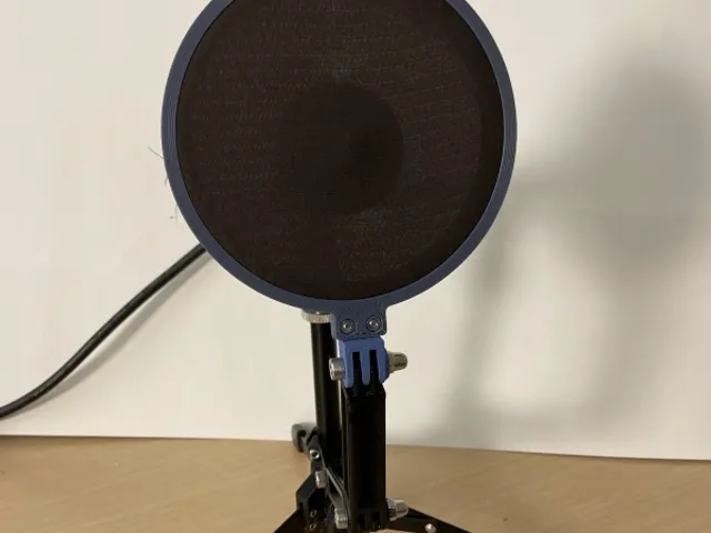 Gopro adapter Simple Microphone Pop filter and Ammon MS-12 Mini Foldable Desktop Microphone