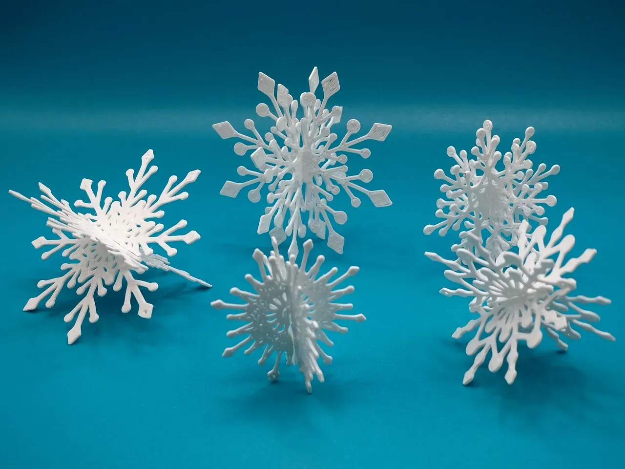 3D Snowflakes by Black Glovz, Download free STL model