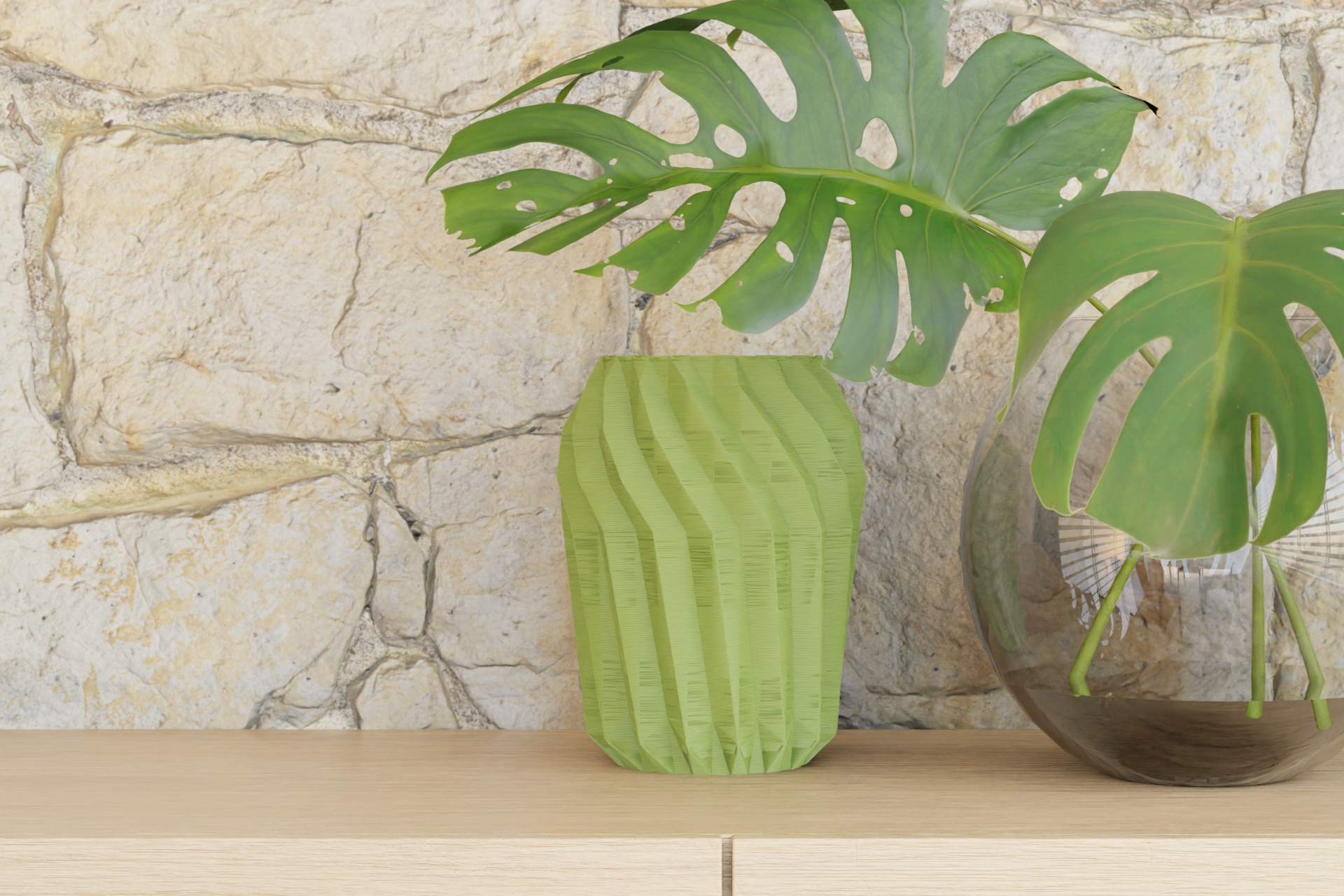 Modern Geometric Container. Scaleable and strong. Usable as Plant Pot or Pen holder — miniatura 3