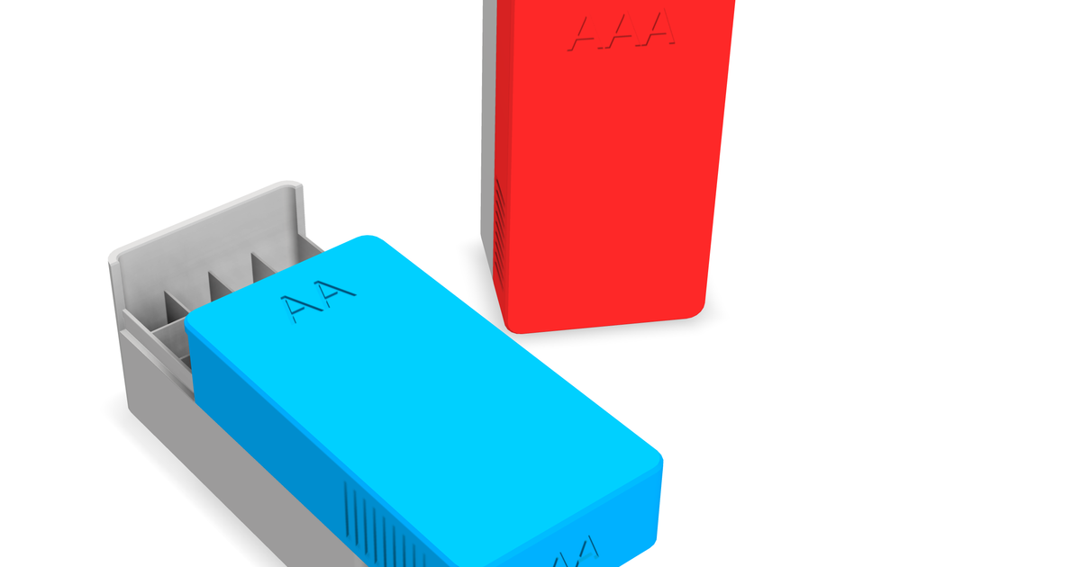 Battery Boxes for AA and AAABatteries by anhaga Download free STL