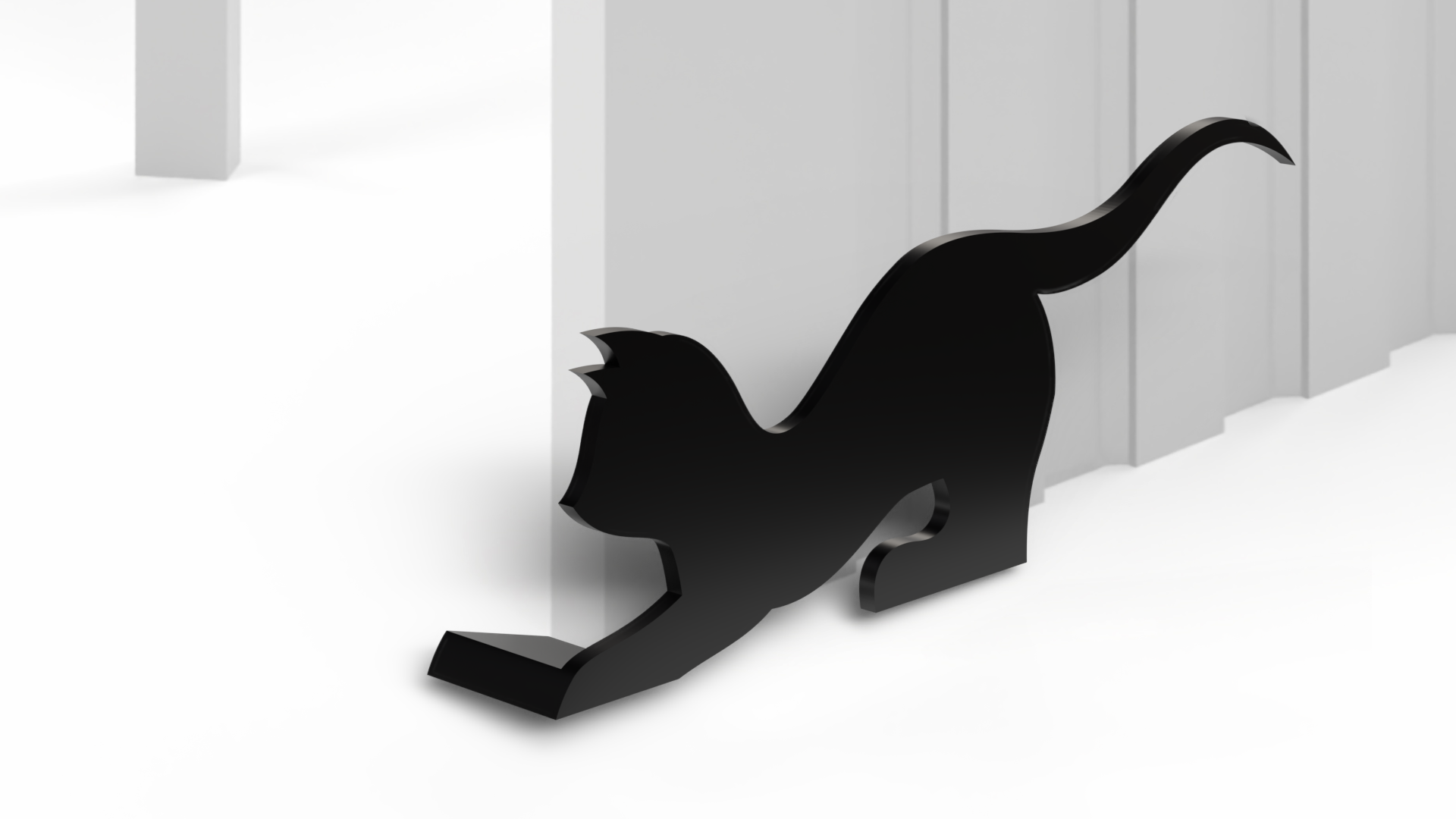 Plastic Door Stoppers with Cat Motif - Playful Functionality for Your Home