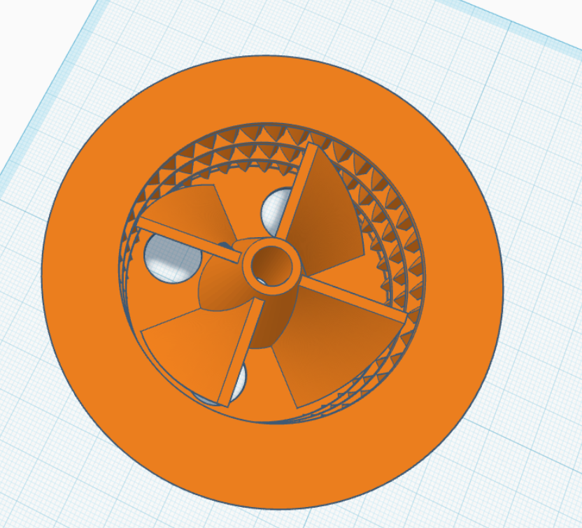 8MM shaft motor cooling fan. 3D model