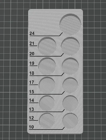 (6 set variations) 1/2" Drive Metric Socket Organization, Gridfinity