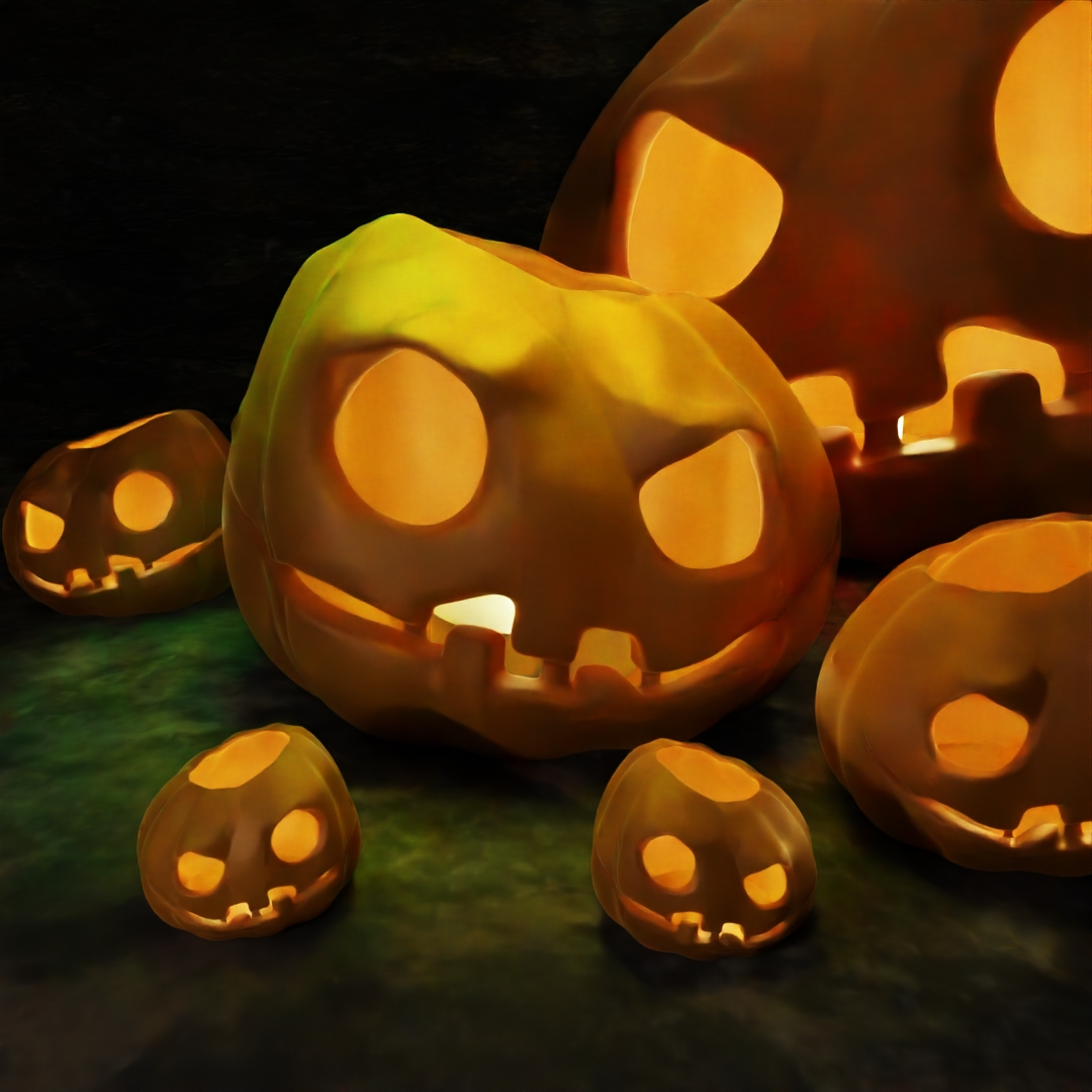 Gourdo the Pumpkin - supportless remix - sweets bowl, lantern, planter...whatever