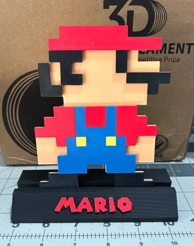 Pixelated Mario with Stand