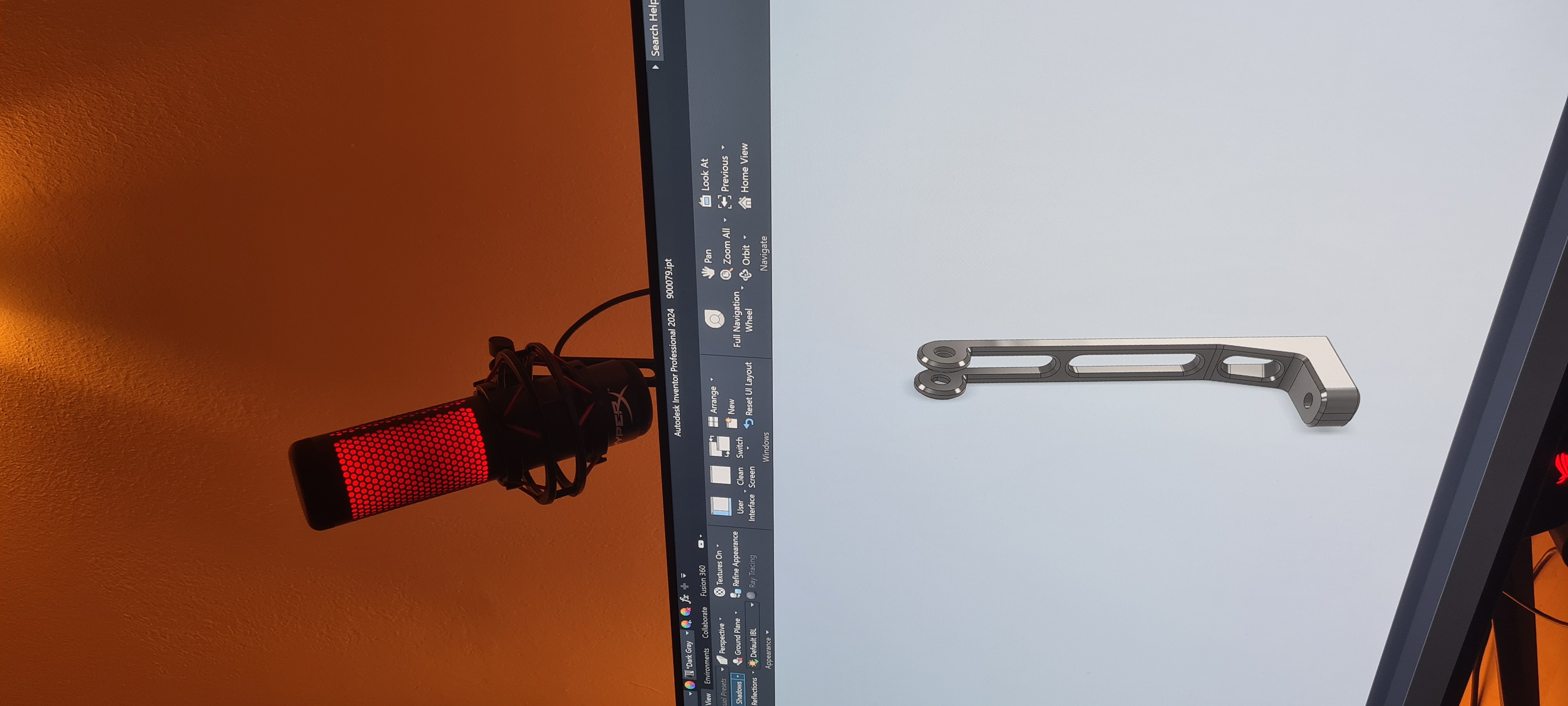 Asus PG42UQ / HyperX QuadCast mount by Eddy The Wizard Download free