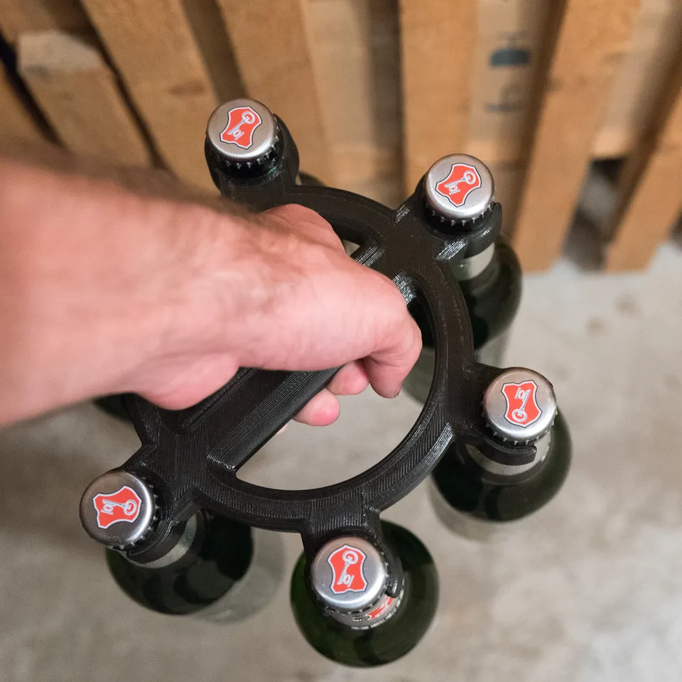 Circular Beer Bottle Carrier by Skewed Perception, Download free STL model