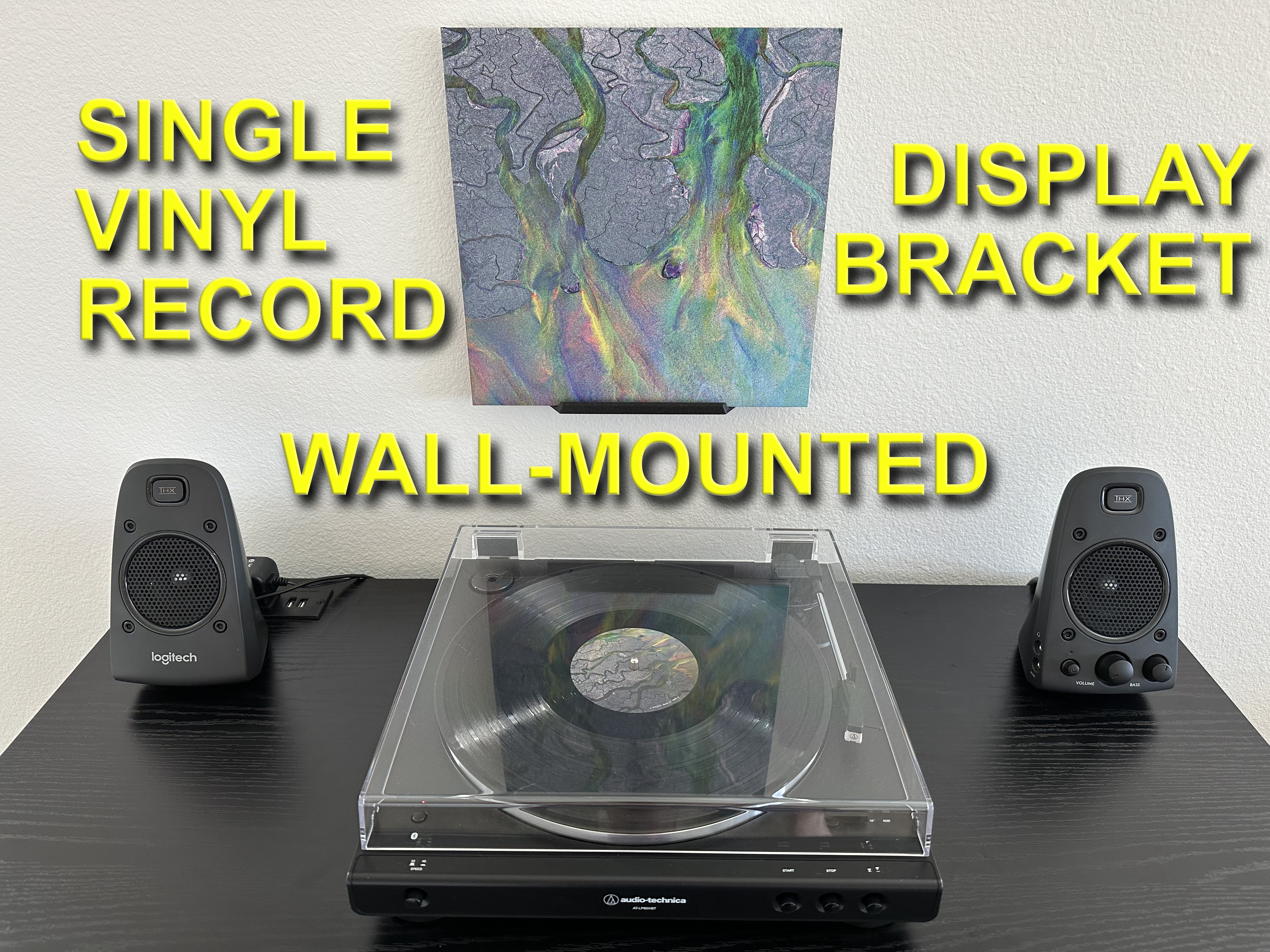 Single Vinyl Record Wall-Mounted Display Bracket