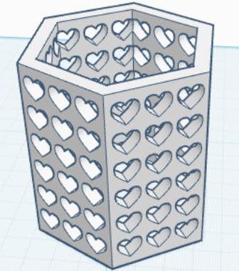 Heart Pattern Pencil Holder