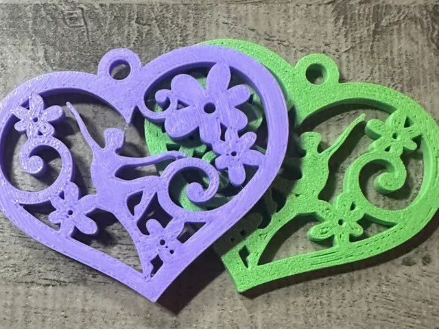 Dancer-Gymnast Keychain Heart