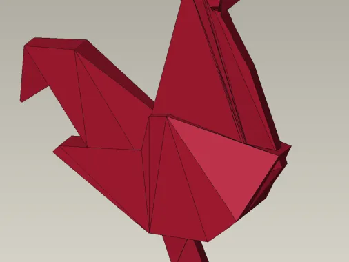 French Tech Logo Chicken (Coq) Model