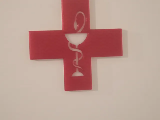 Red Cross sticker for medicine cabinet