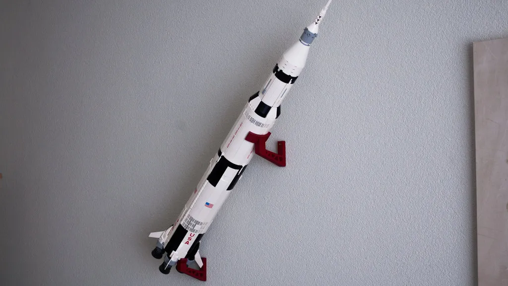 Lego saturn v 2025 rocket wall mount