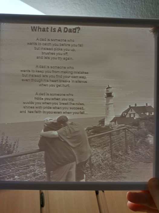 What is a dad lithophane by sawyerwolf download free stl model