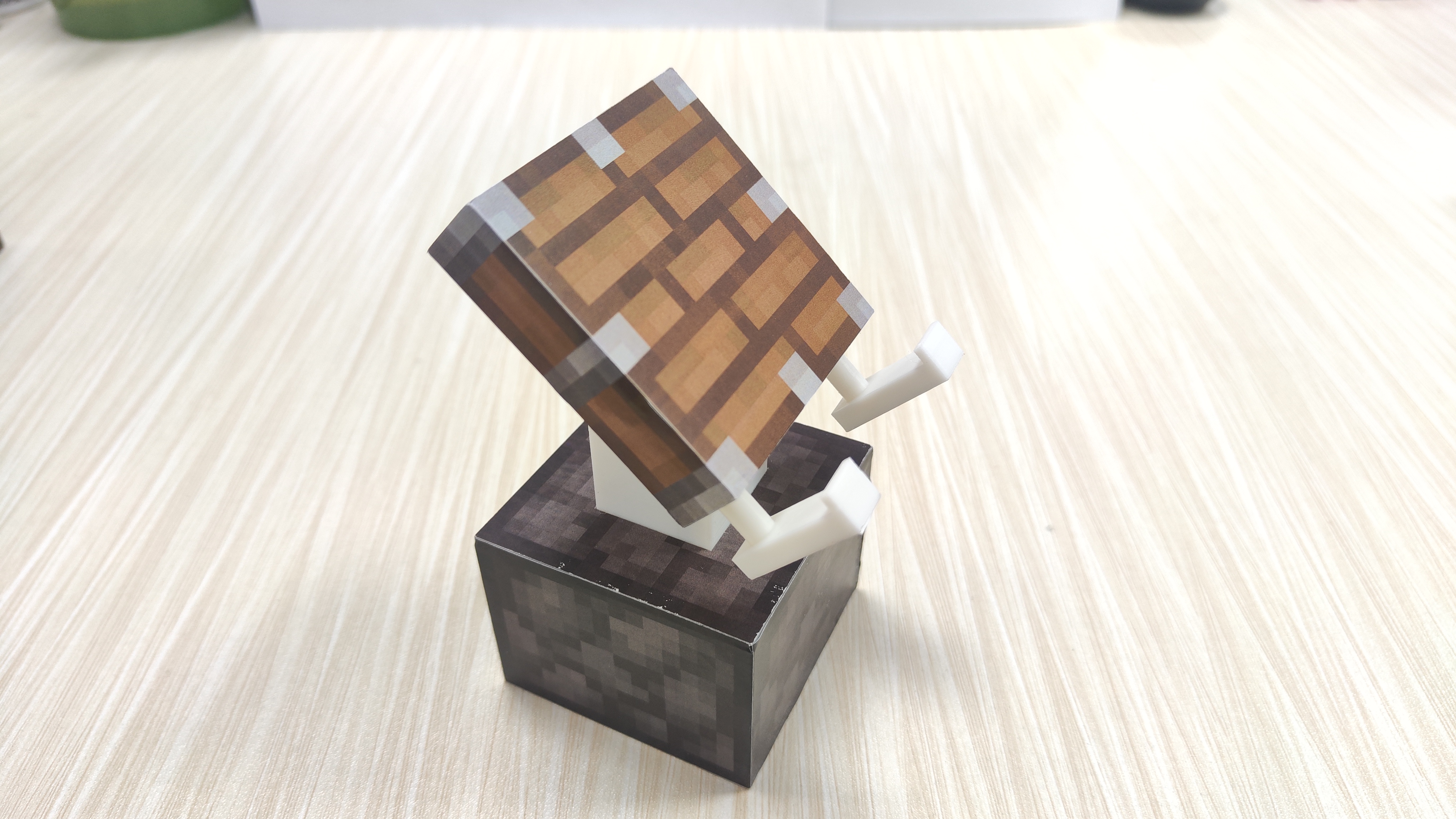 Miniatura 3 do modelo 3D Minecraft Piston assembled model（MC活塞手机支架）