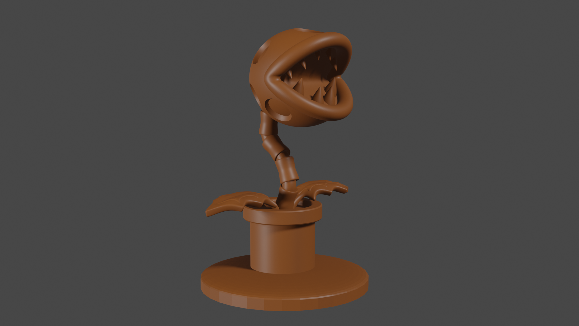 Mario inspired, Bone Piranha Plant, Tabletop DnD miniature by