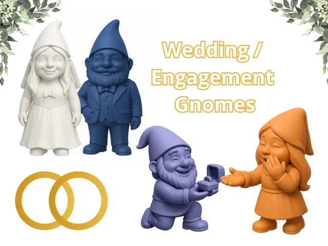 Wedding Gnomes Duo – Charming Garden Decor for Your Special Day