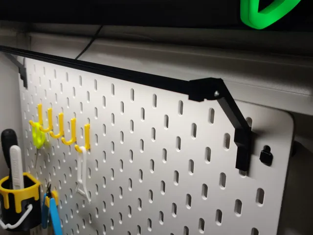 Skadis LED profile holder with hidden wire channel