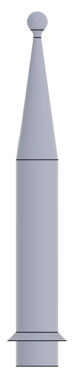5mm Ball that is 75 mm from the base for demo purposes