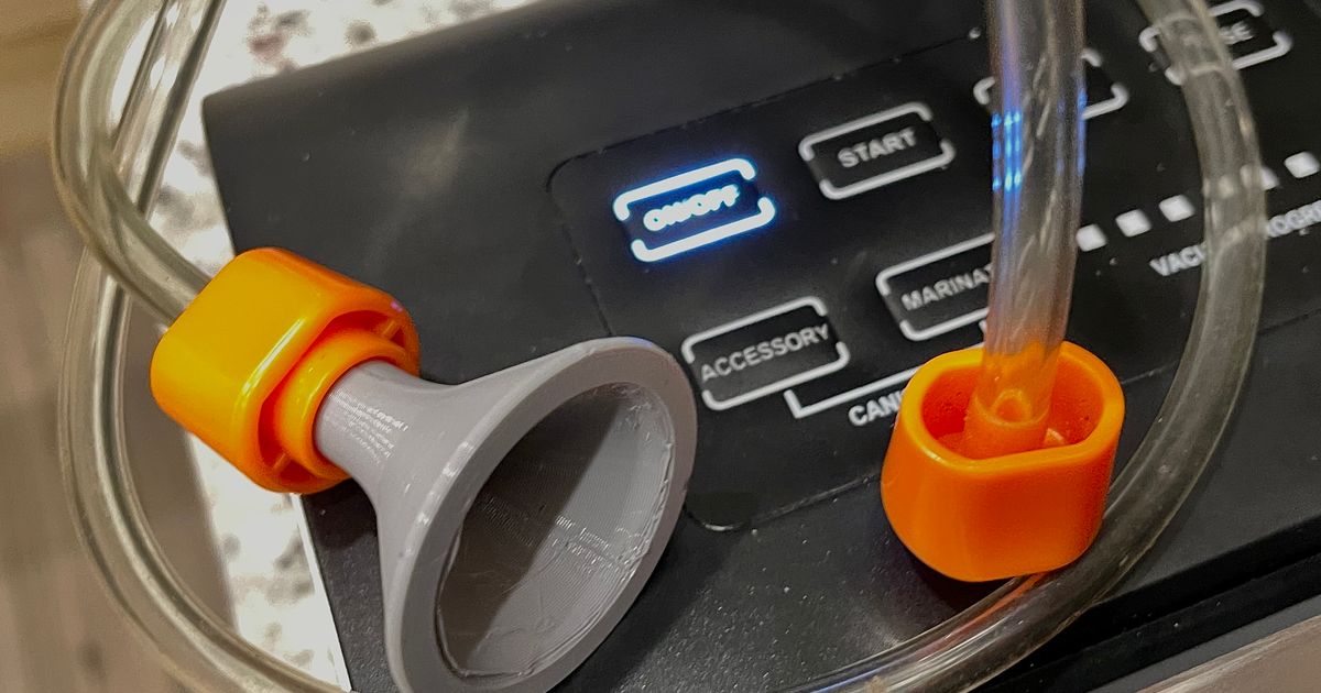 Vacuum Bag Seal Adapter by Mike Lanahan Download free STL model