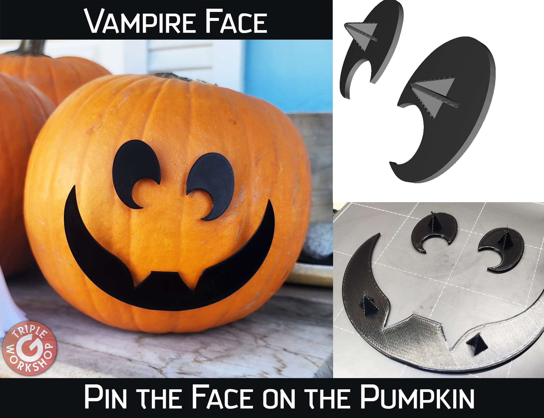 Vampire Face - Pin the Face on the Pumpkin