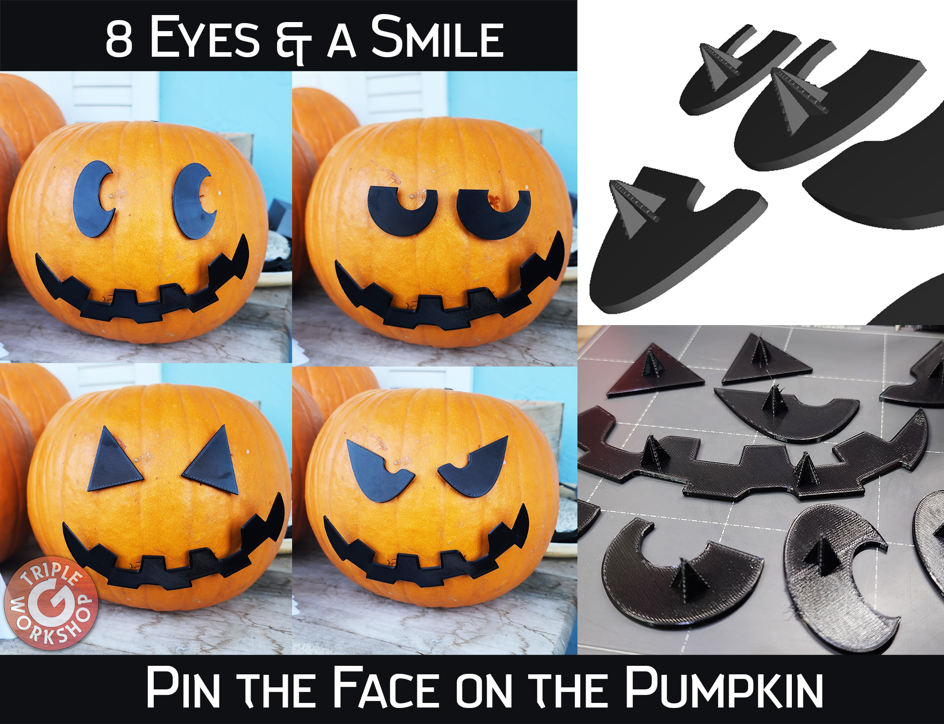 8 Eyes & a Smile - Pin the Face on the Pumpkin