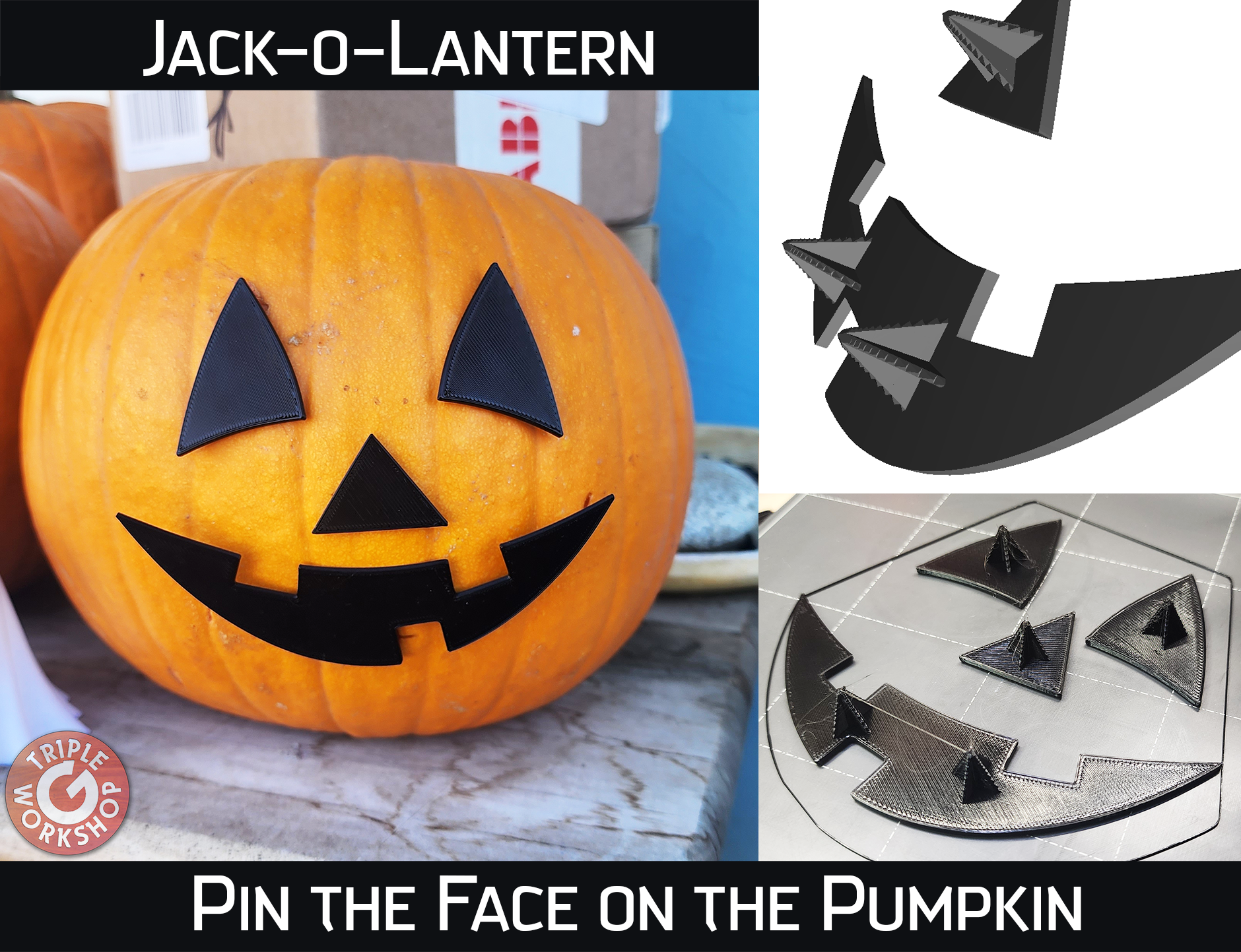 Jack-o-Lantern - Pin the Face on the Pumpkin