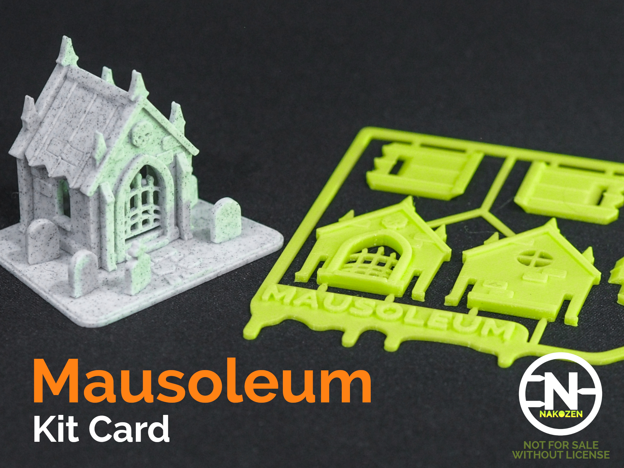 Spooky Mausoleum Kit Card 3D model thumbnail
