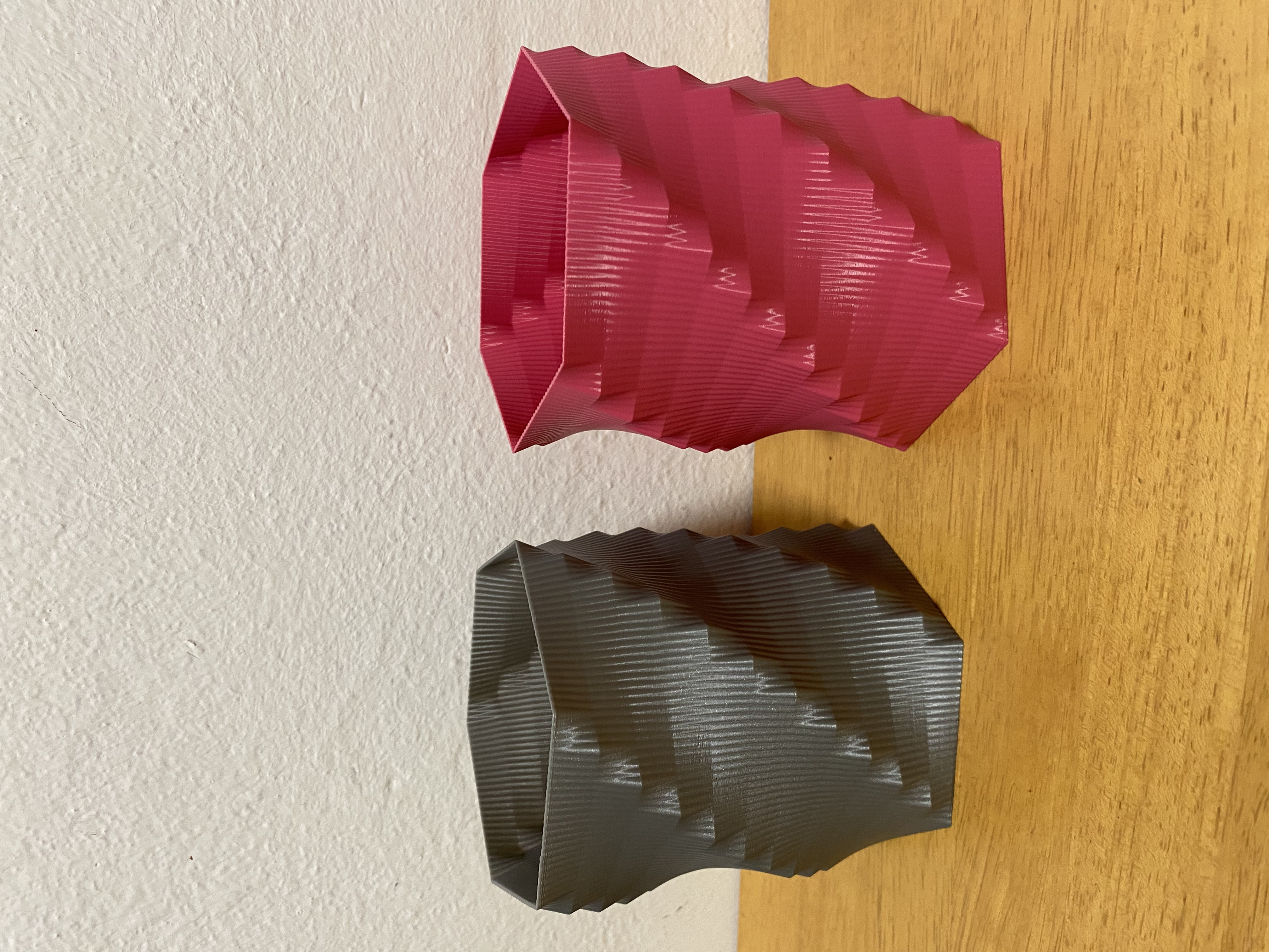 Twisted rectangular pot