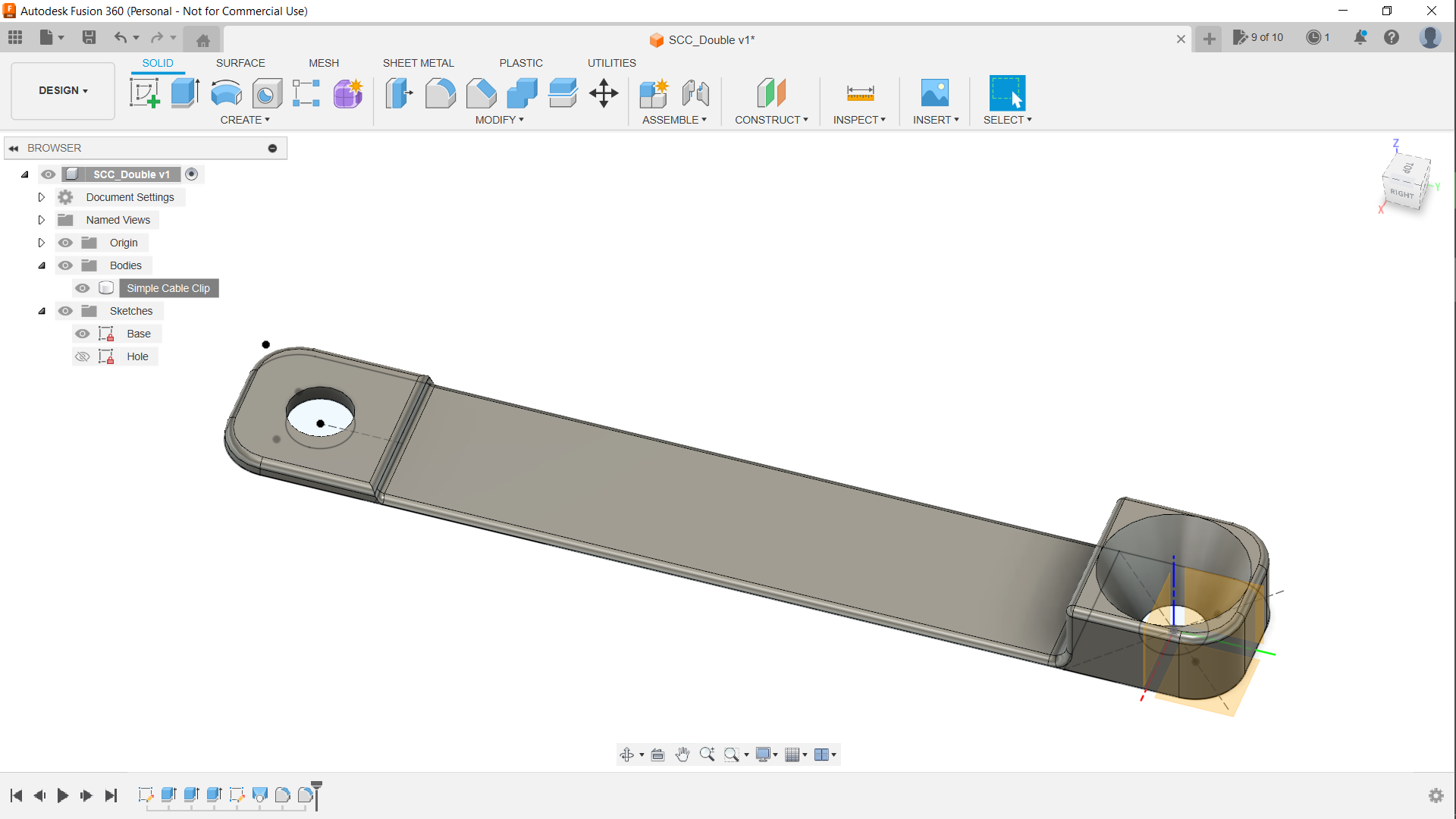 Single Cable Clip Parametric