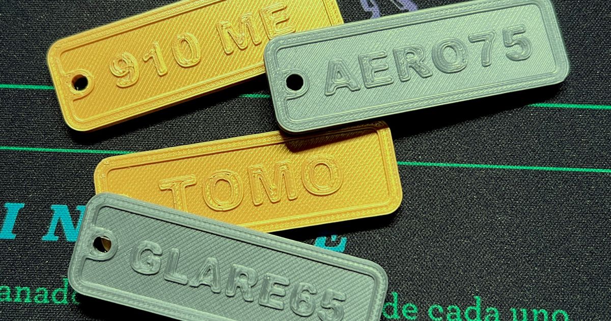 Keyboard Name Tags by Wise Donkey Download free STL model