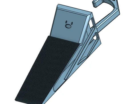 Door stop with detachable internal hanger