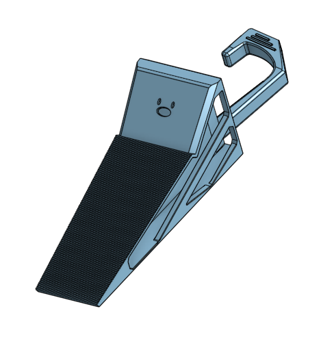 Door stop with detachable internal hanger