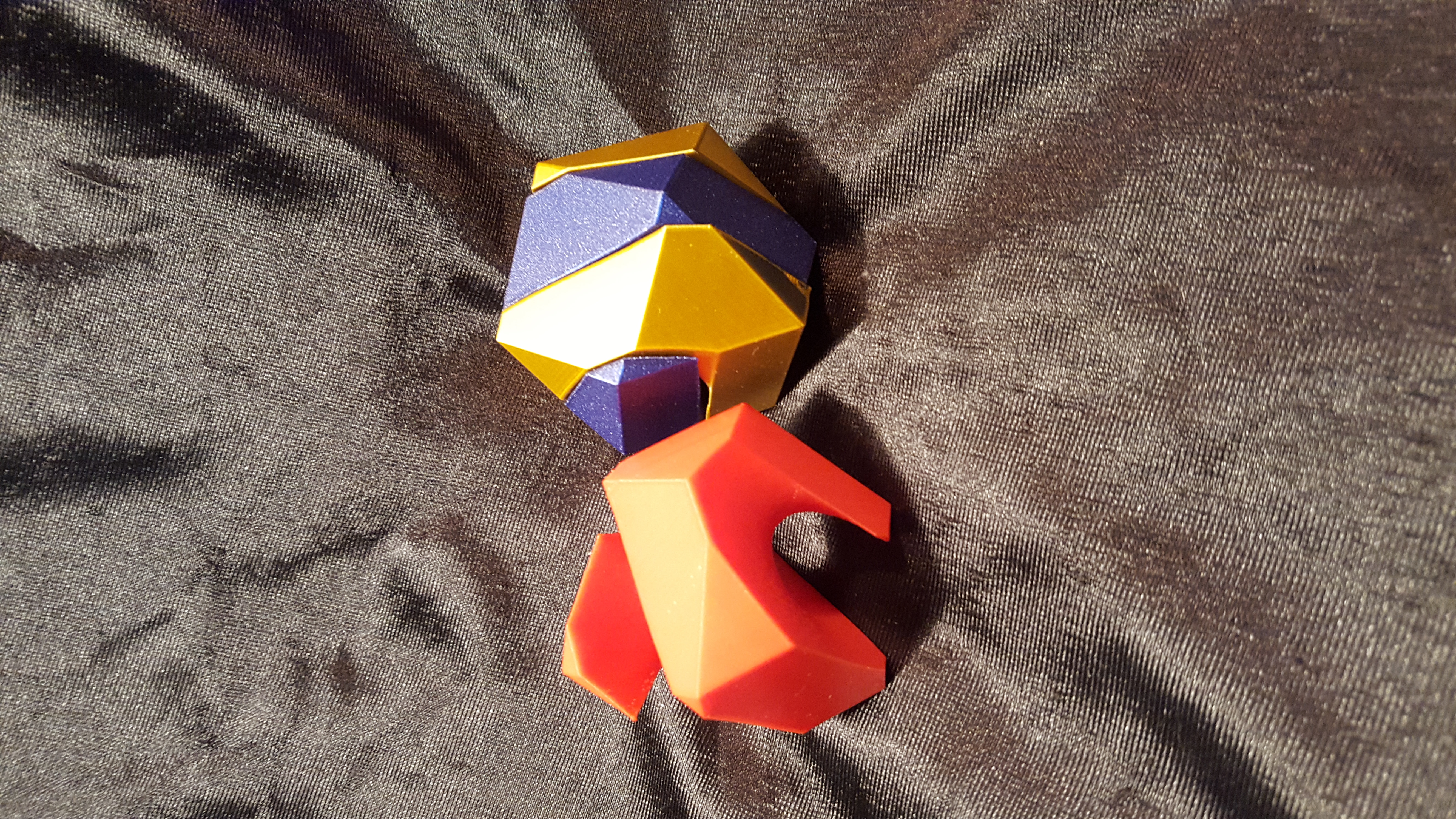 Spiral cut cuboctahedron