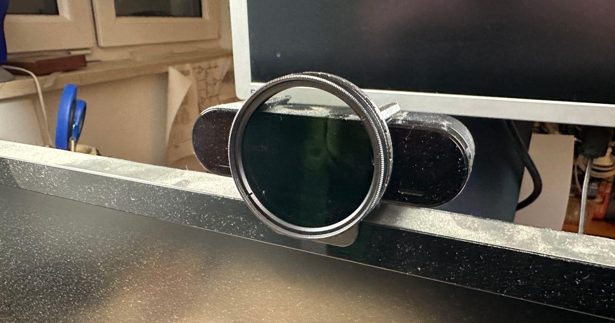 Polar Filter Mount for Logitech Brio cam (FreeCAD) by Zappes Download free STL model